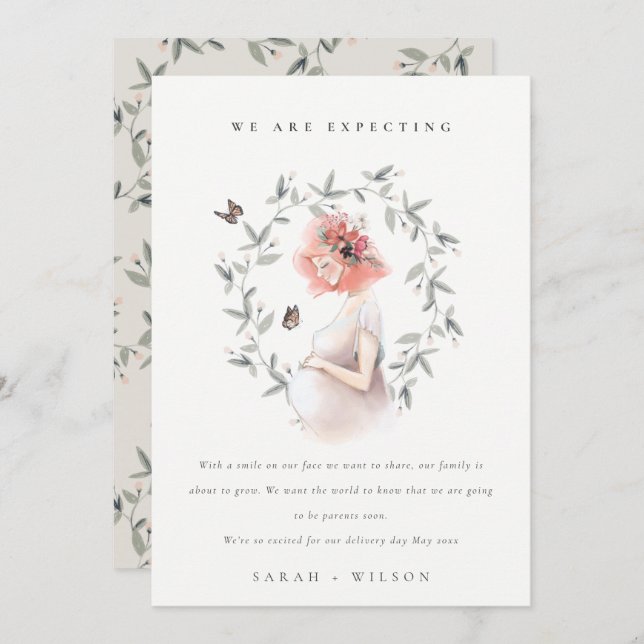 Tarjeta De Agradecimiento Las mujeres esperadas cuestas se deshacen de la In (Anverso / Reverso)