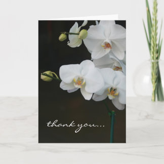 Tarjeta De Agradecimiento Las orquídeas blancas le agradecen