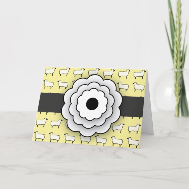 Tarjeta De Agradecimiento Las ovejas le agradecen cardar (Anverso)