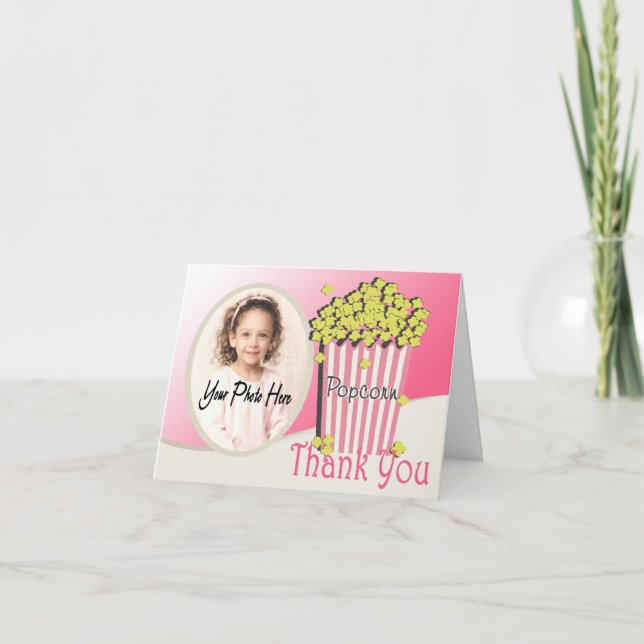Tarjeta De Agradecimiento Las palomitas y la foto de la película le (Anverso)