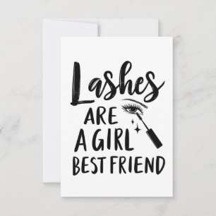 Tarjeta De Agradecimiento Las pestañas son el mejor amigo de una chica Maqui