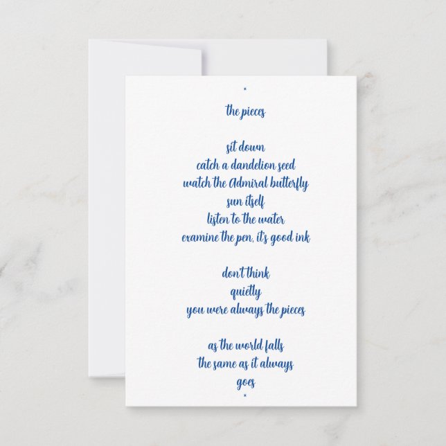 Tarjeta De Agradecimiento las piezas  (Anverso)