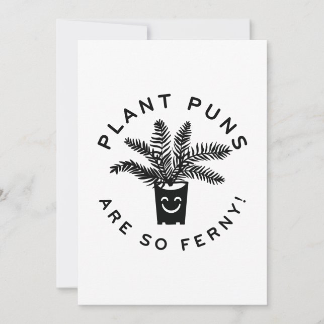 Tarjeta De Agradecimiento Las Plantas De Puntuación Son Tan Fernanas (Anverso)