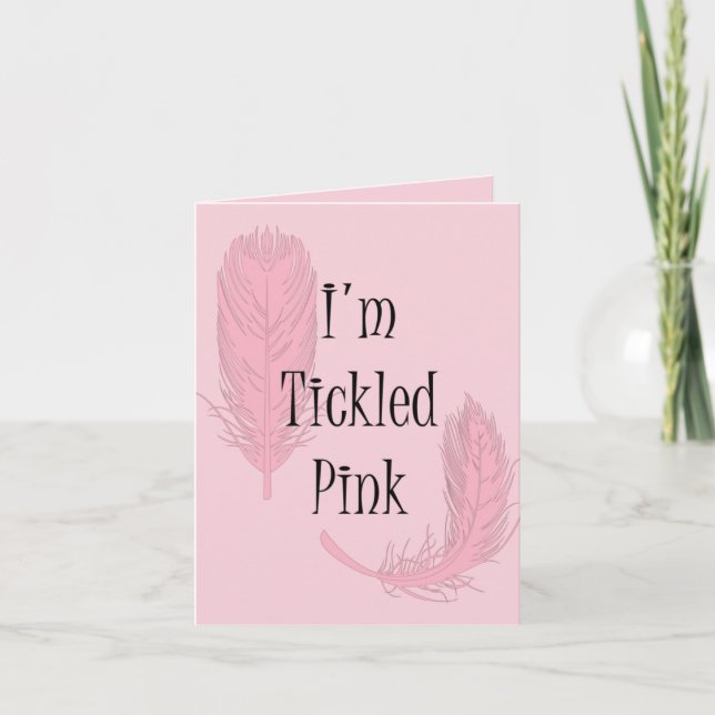 Tarjeta De Agradecimiento Las plumas rosadas en rosado gracias Personalizado (Anverso)