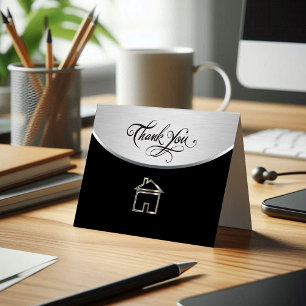 Tarjeta De Agradecimiento Las propiedades inmobiliarias con clase le