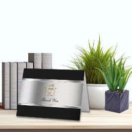 Tarjeta De Agradecimiento Las propiedades inmobiliarias con clase le