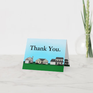 Tarjeta De Agradecimiento Las propiedades inmobiliarias le agradecen las