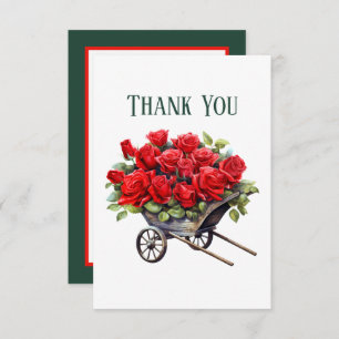 Tarjeta De Agradecimiento Las rosas rojas curadas añaden mensaje