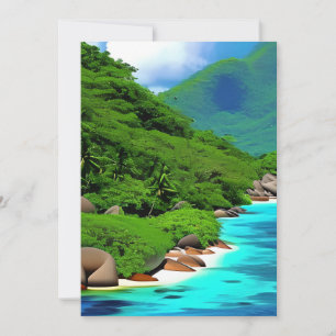 Tarjeta De Agradecimiento Las Seychelles son un grupo de islas situadas en
