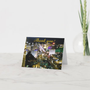 Tarjeta De Agradecimiento Las Vegas Gracias Fotografía de la Franja Aérea
