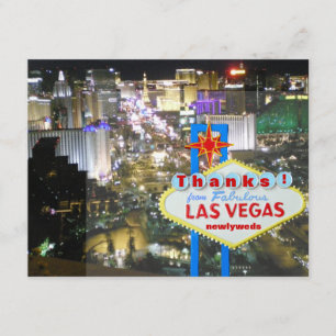 Tarjeta De Agradecimiento Las Vegas Gracias Recién Casados