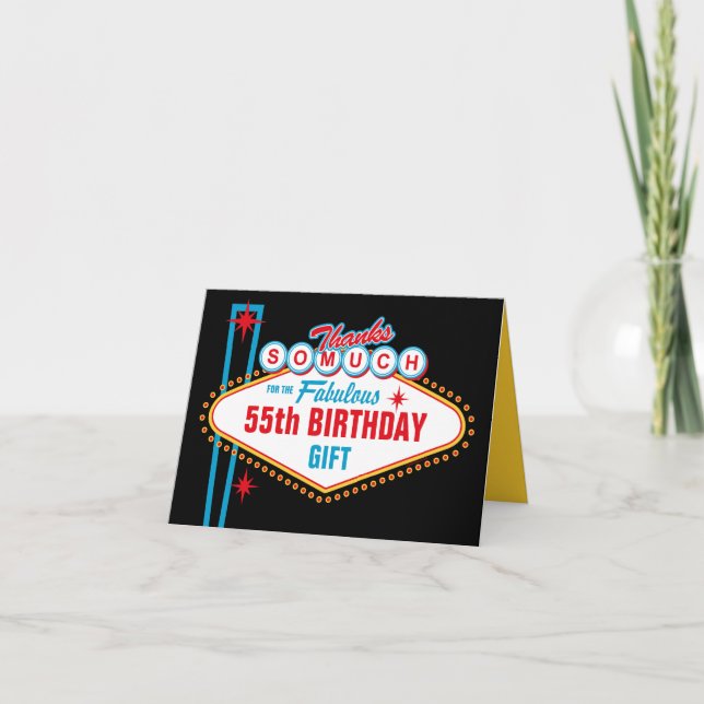 Tarjeta De Agradecimiento Las Vegas Personalizado Gracias (Anverso)