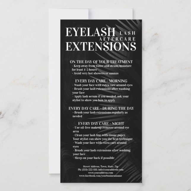 Tarjeta De Agradecimiento Lash Afcare Black Eyelash Shadow Gradient Mesh (Anverso)