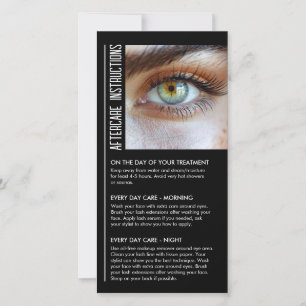 Tarjeta De Agradecimiento Lash Aftercare La mirada de la mujer moderna blanc