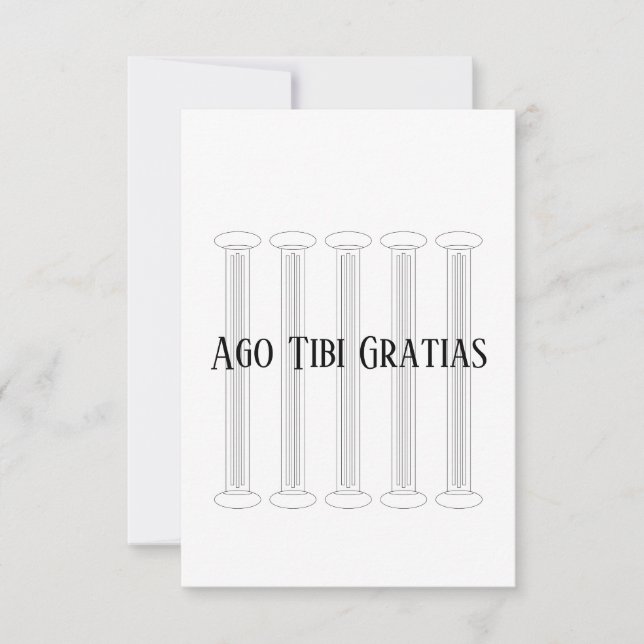 Tarjeta De Agradecimiento Latín (Anverso)