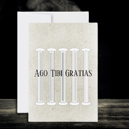 Tarjeta De Agradecimiento Latín texturizado