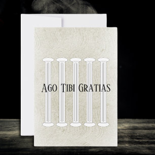 Tarjeta De Agradecimiento Latín texturizado