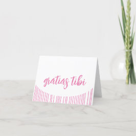 Tarjeta De Agradecimiento Latino rosado