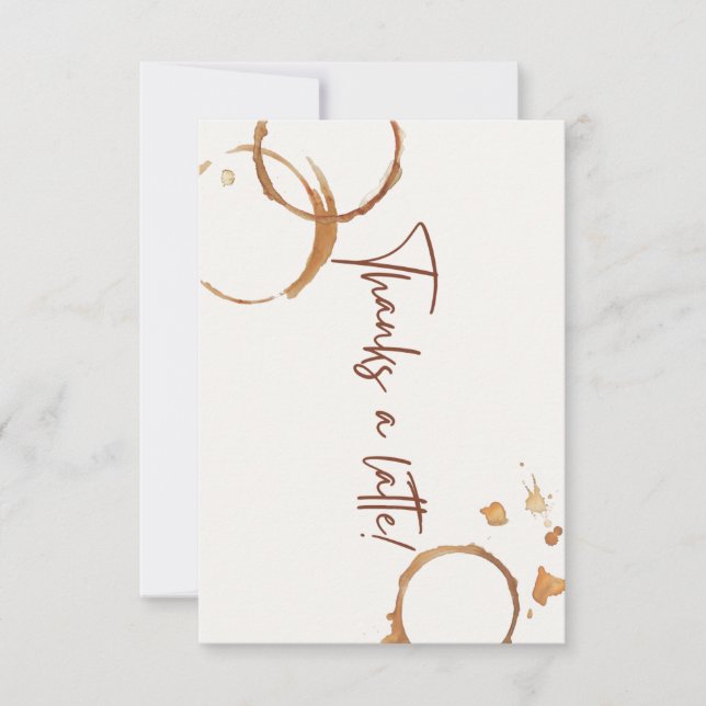 Tarjeta de agradecimiento latte (Anverso)