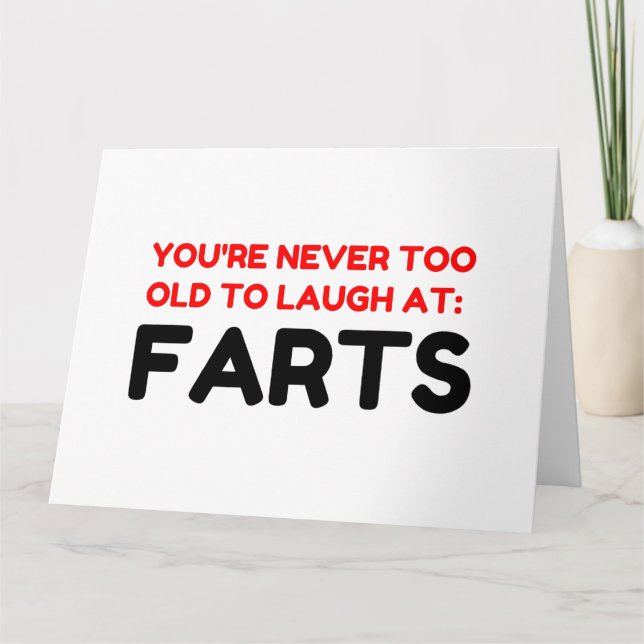 Tarjeta De Agradecimiento Laugh Farts (Anverso)