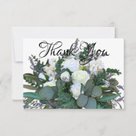 Tarjeta De Agradecimiento Lavanda Eucalyptus color rosa blanco verde