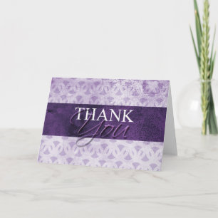 Tarjeta De Agradecimiento Lavanda Gracias Cartas Sencillas En Blanco Interio