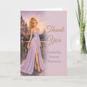 Tarjeta de agradecimiento Lavender Castle Sweet Si