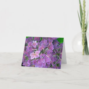 Tarjeta De Agradecimiento Lavender Hydrangeas