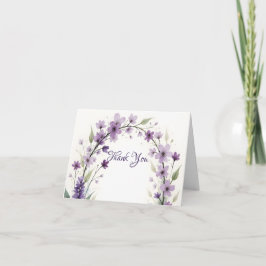 Tarjeta De Agradecimiento Lavender & Lilac Floral Arch