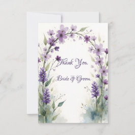 Tarjeta De Agradecimiento Lavender & Lilac Floral Arch Photo Thank you Card
