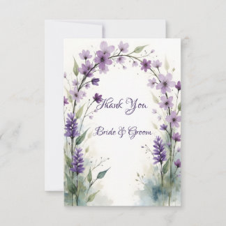 Tarjeta De Agradecimiento Lavender & Lilac Floral Arch Photo Thank you Card