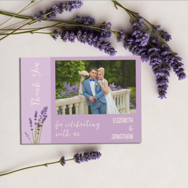 Tarjeta De Agradecimiento Lavender Love Boda (Subido por el creador)