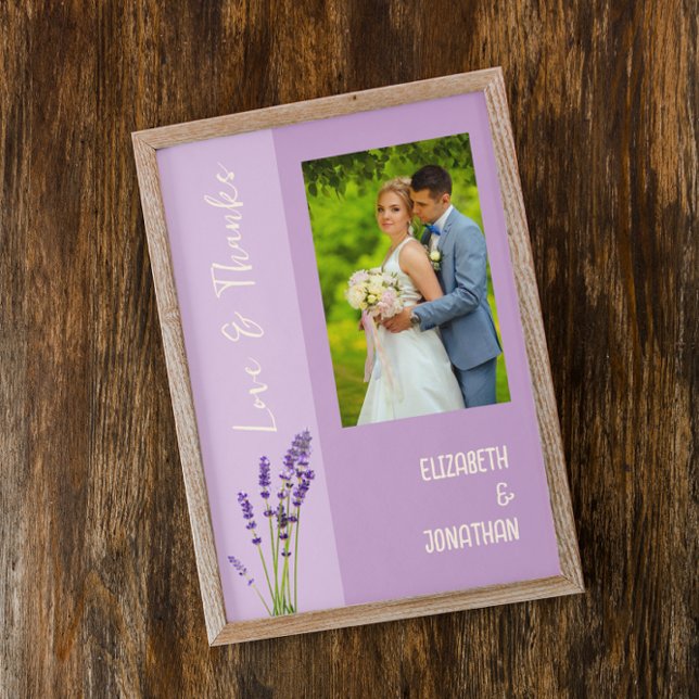 Tarjeta De Agradecimiento Lavender Love Boda (Subido por el creador)