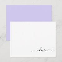 Lavender Morado Guión Moderno Monograma Giratorio