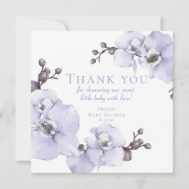 Tarjeta De Agradecimiento Lavender Orchid Baby Shower Thank You Card 