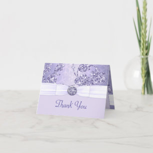 Tarjeta De Agradecimiento Lavender Sparkle Wonderland Boda