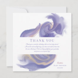 Tarjeta De Agradecimiento Lavender Watercolor Abstract Birthday
