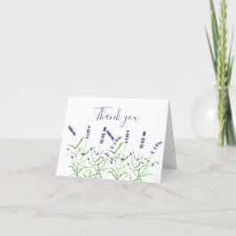 Tarjeta De Agradecimiento Lavender Watercolor Floral Boda Gracias