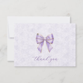 Tarjeta De Agradecimiento Lavender Wisteria Ribbon – Japanese-Inspired