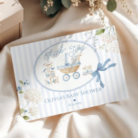 Lazo Coqueto Carruaje Francés Vintage Baby Shower