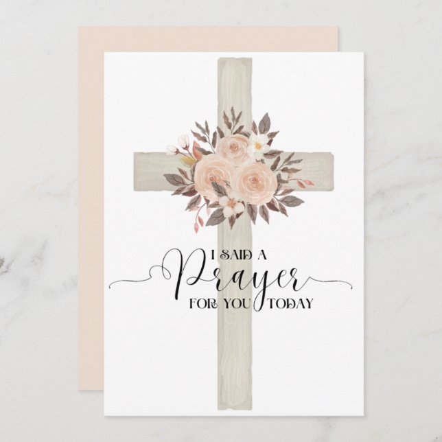 Tarjeta De Agradecimiento Le dije una oración por ti hoy (Anverso / Reverso)