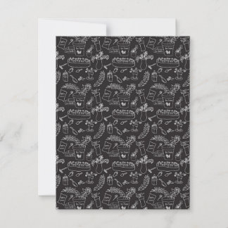 Tarjeta De Agradecimiento Le Jardin (El Jardín) Blanco y Negro