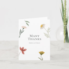 Tarjeta De Agradecimiento Leander Wildflower Boda