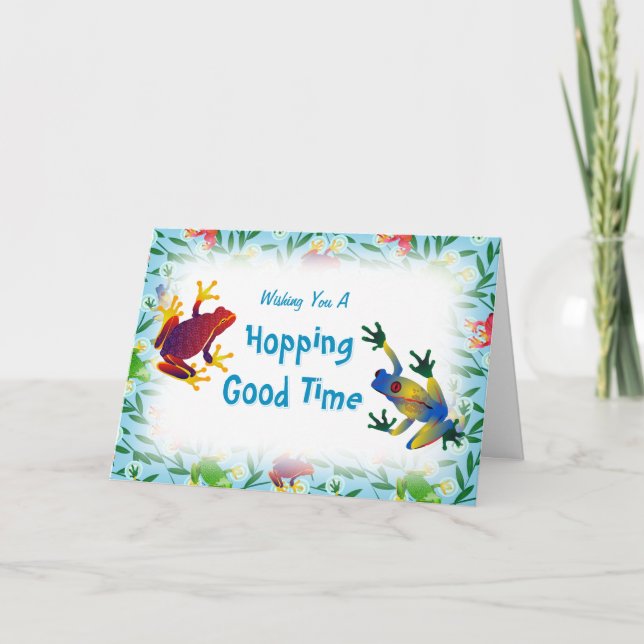 Tarjeta De Agradecimiento Leap Frog Jungle kids Cumpleaños (Anverso)