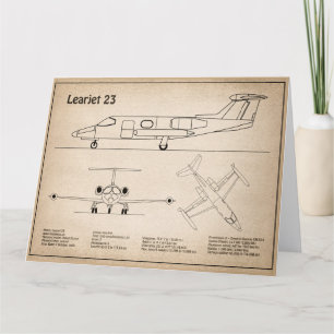 Tarjeta De Agradecimiento Learjet 23 - Planes de dibujo para avión SD