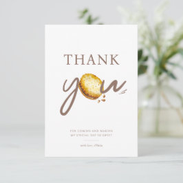 Tarjeta De Agradecimiento Leche y cookies Primera fiesta de cumpleaños Graci