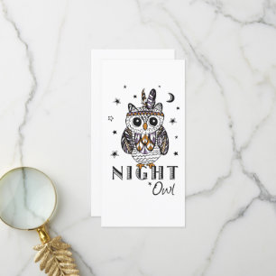 Tarjeta De Agradecimiento Lechuza nocturna