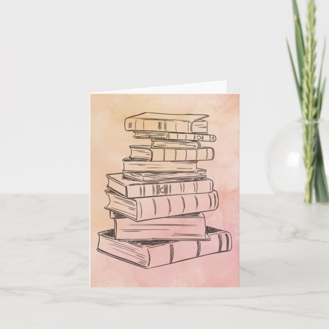 Tarjeta De Agradecimiento Lector de libros profesor de la Biblioteca de acua (Anverso)