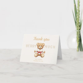Tarjeta De Agradecimiento Legendary Red Belt Judo Bear – Baby Shower