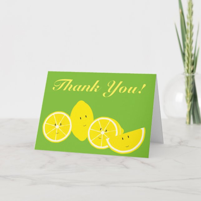 Tarjeta De Agradecimiento Lemas sonrientes gracias (Anverso)